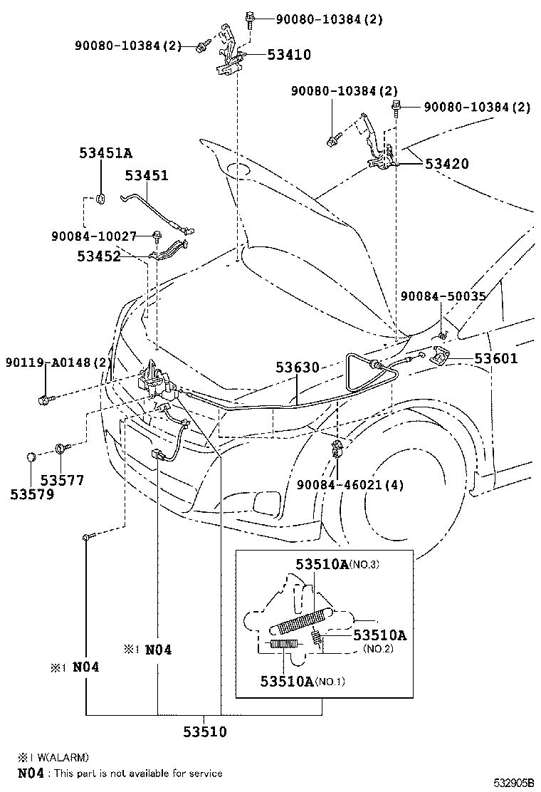 Петля капота правая для Тойота Венза 2012-2017