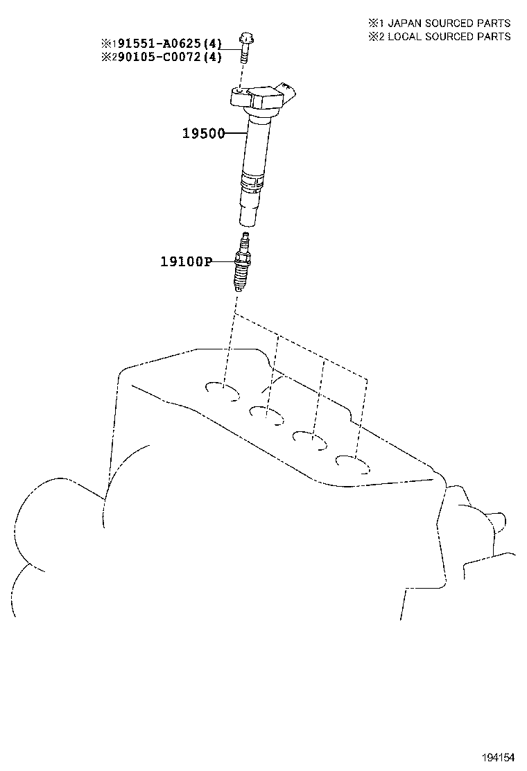 Свеча зажигания для Тойота Камри 2014-2017