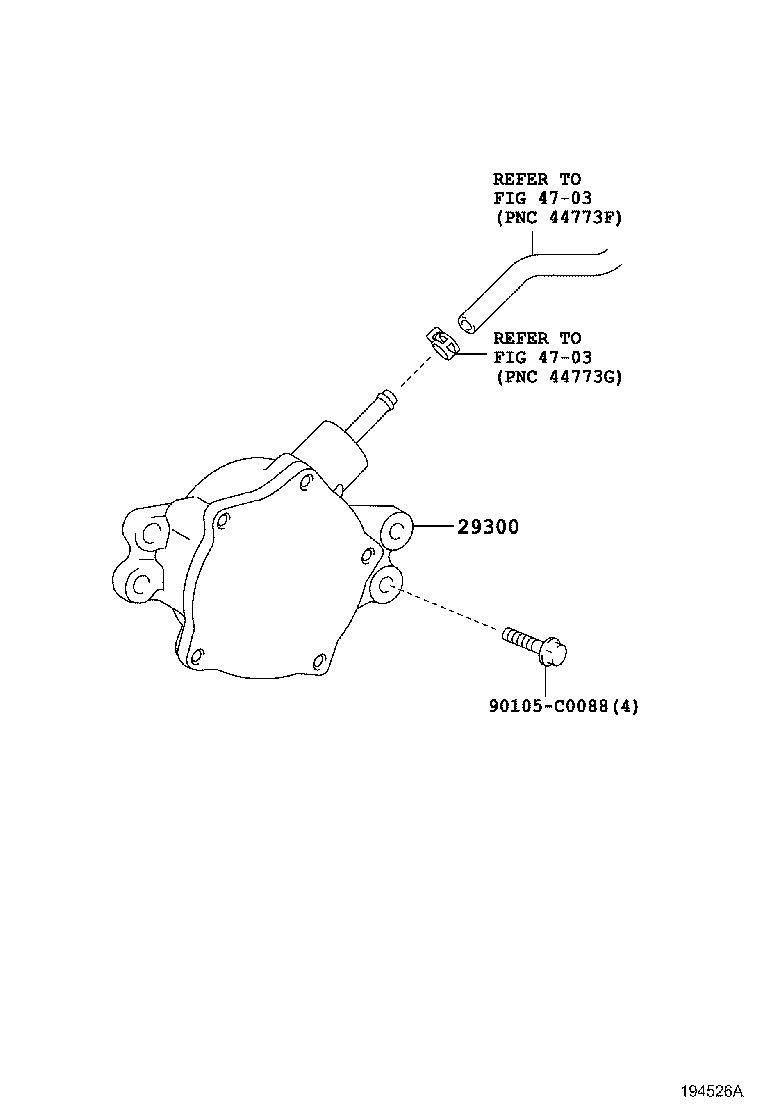 Вакуумный насос для Тойота Камри 2014-2017