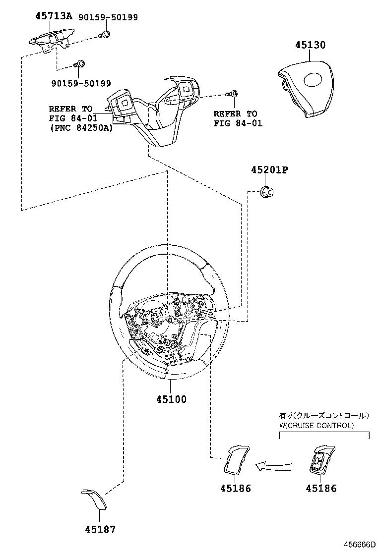 Подушка безопасности водителя для Тойота Камри 2014-2017