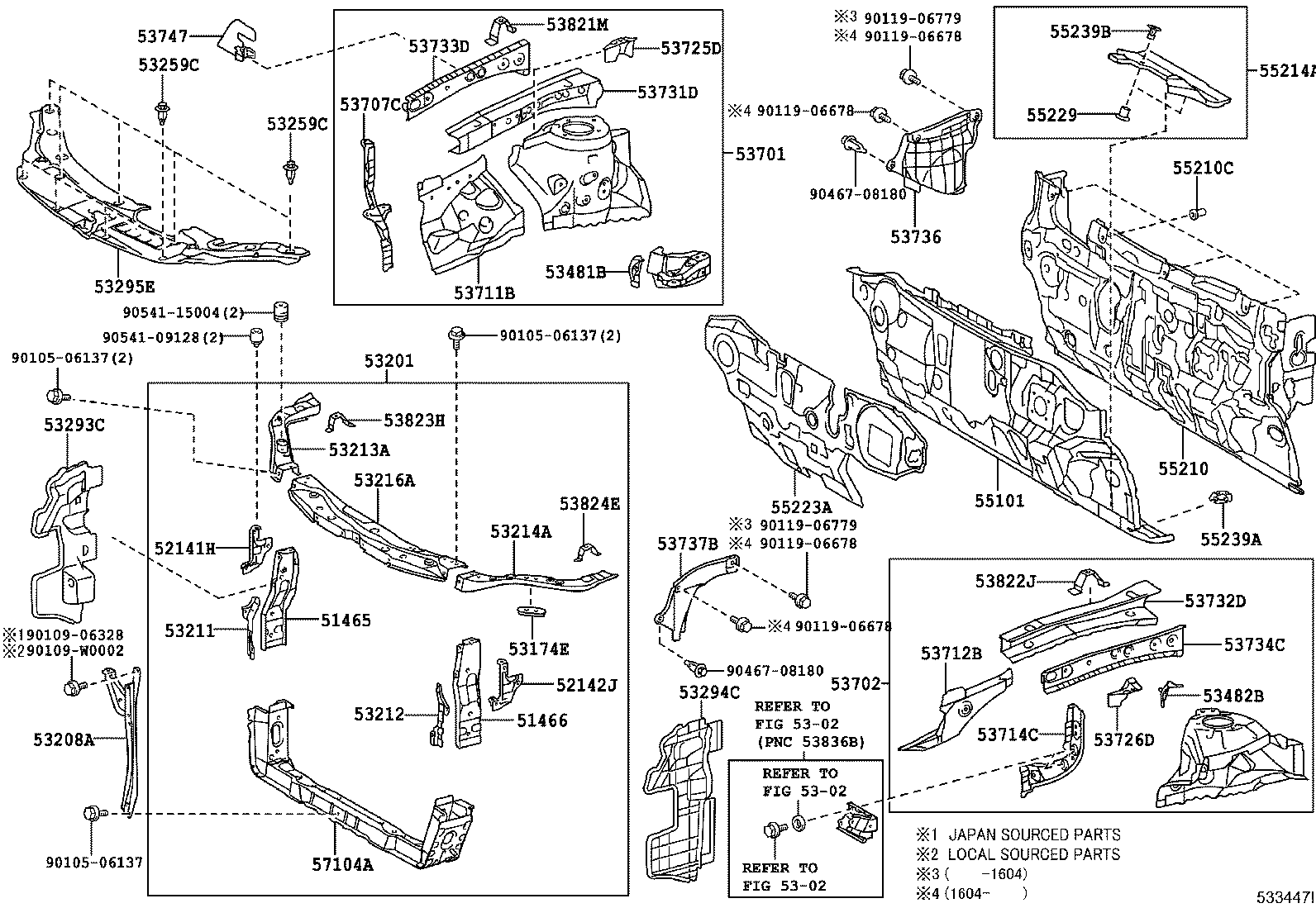 Панель передняя-телевизор для Тойота Камри 2014-2017