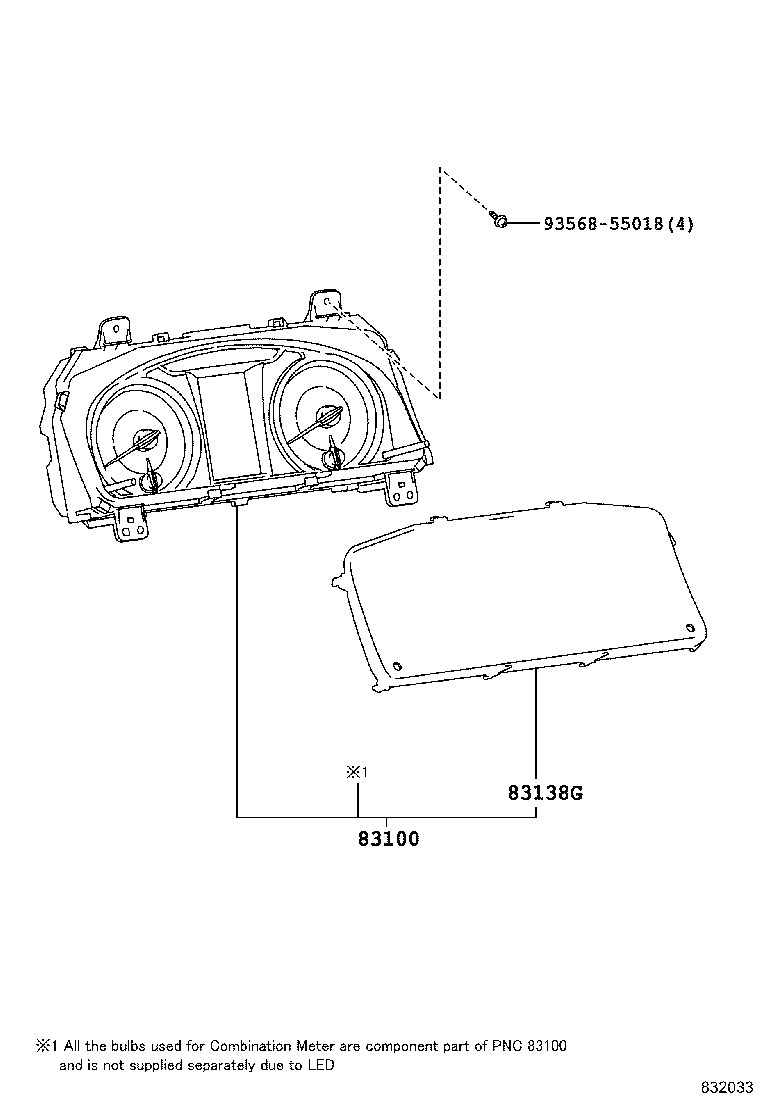 Щиток приборов для Тойота Камри 2014-2017