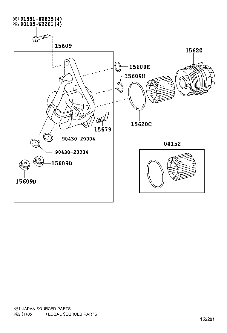 Масляный фильтр для Тойота Авенсис 2008-2011