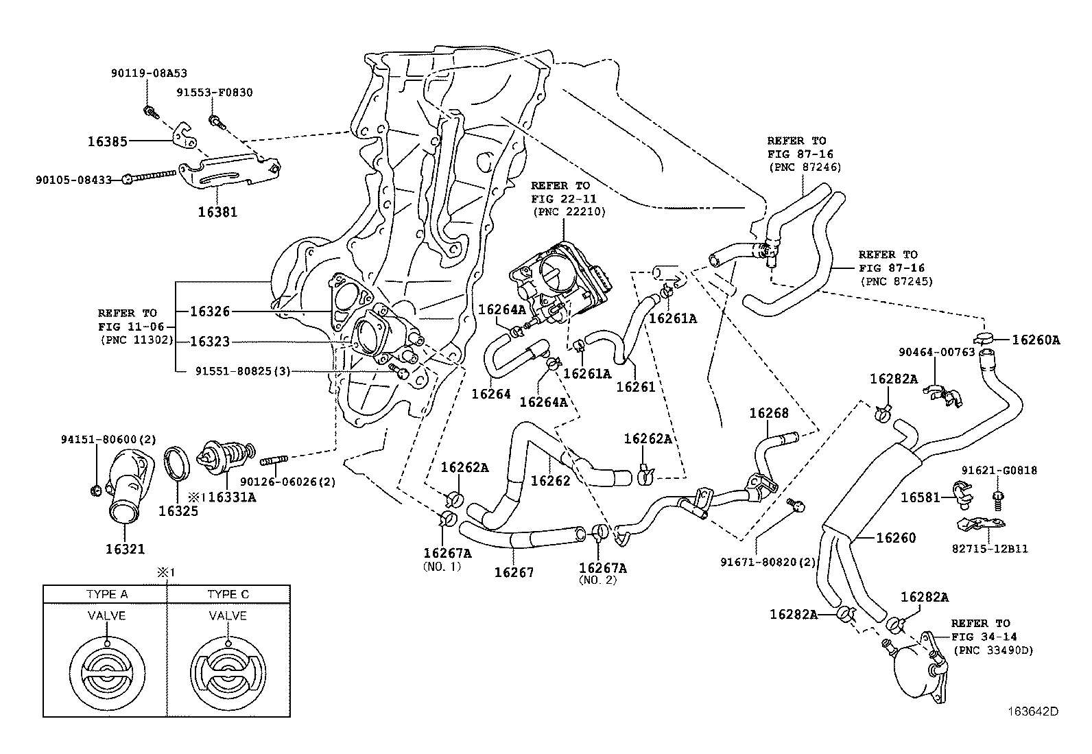 Корпус термостата в сборе для Тойота Авенсис 2008-2011