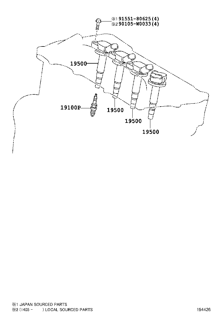 Свеча зажигания для Тойота Авенсис 2008-2011