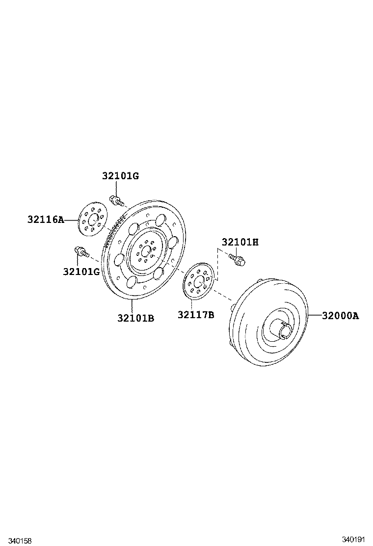 Гидротрансформатор АКПП для Тойота Авенсис 2008-2011