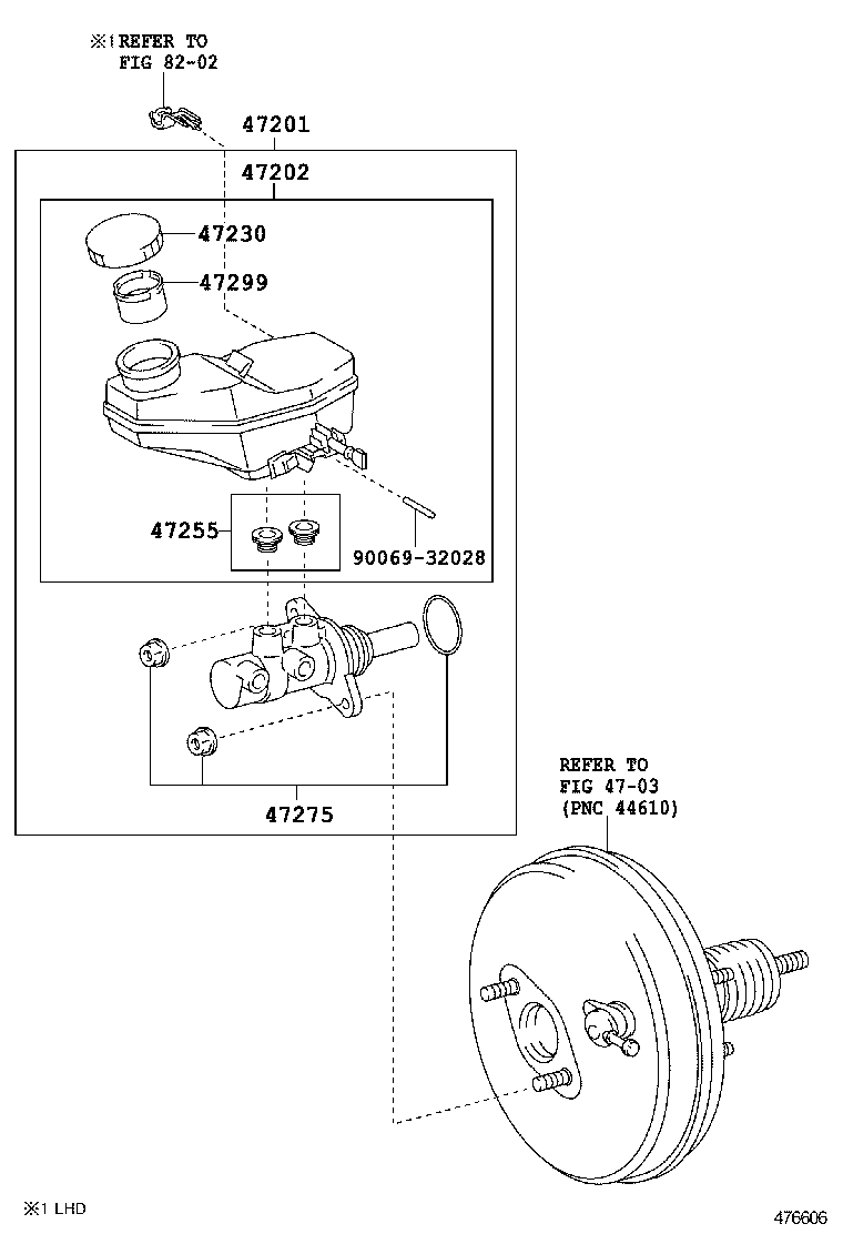 Главный тормозной цилиндр с бачком для Тойота Авенсис 2008-2011