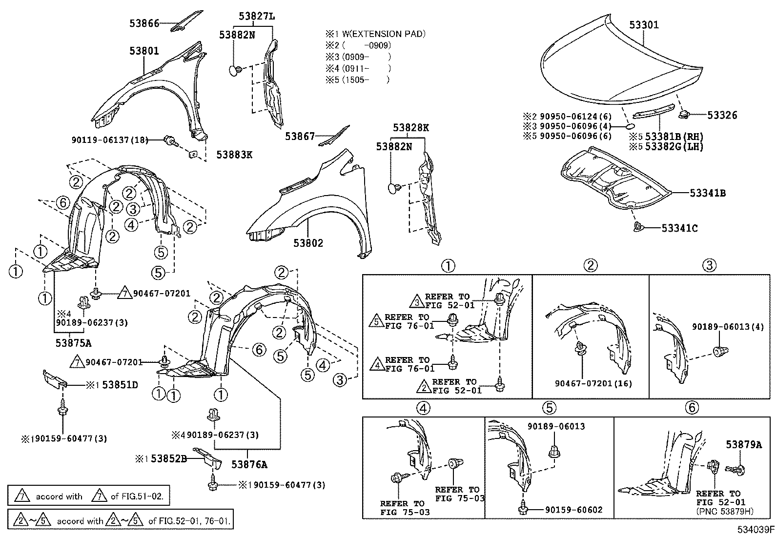 Крыло переднее правое для Тойота Авенсис 2008-2011