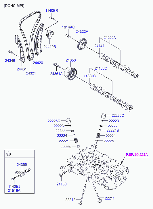 Шестерня впускного распредвала  для Хендай i30 2011-2015
