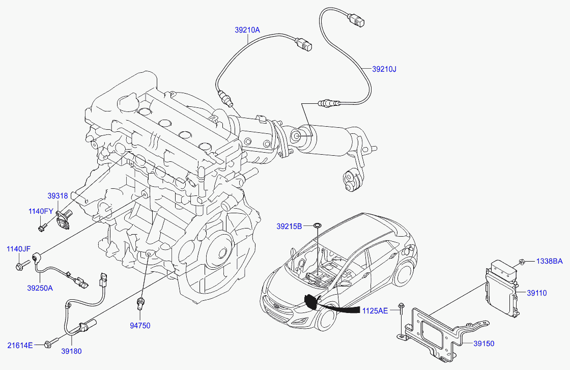 Датчик давления масла для Хендай i30 2011-2015