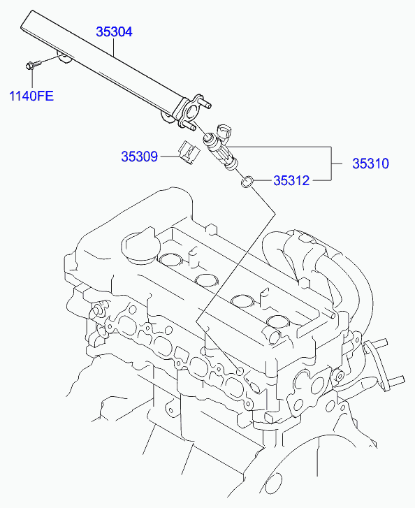 Топливная форсунка для Хендай i30 2011-2015