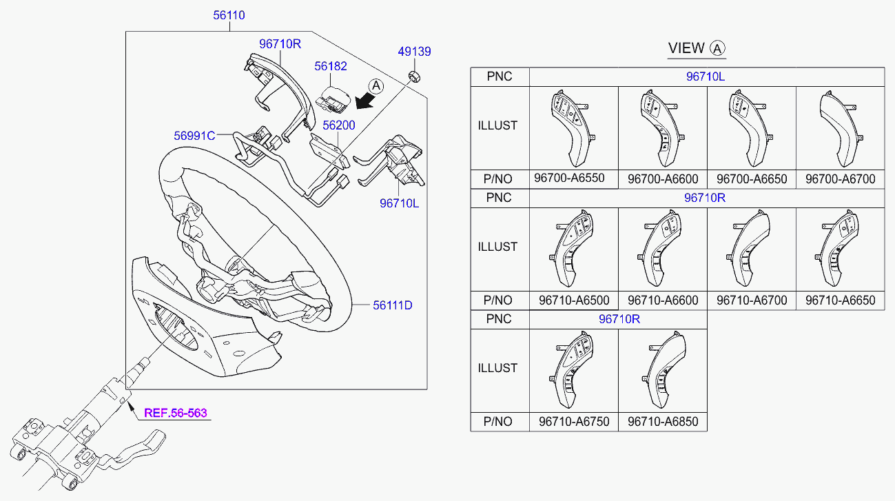 Руль для Хендай i30 2011-2015
