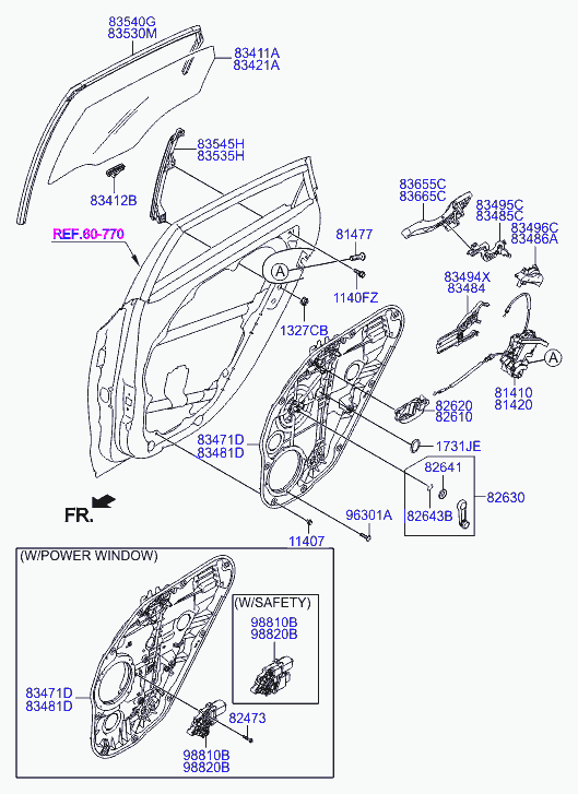 Мотор стеклоподъемника заднего левого для Хендай i30 2011-2015