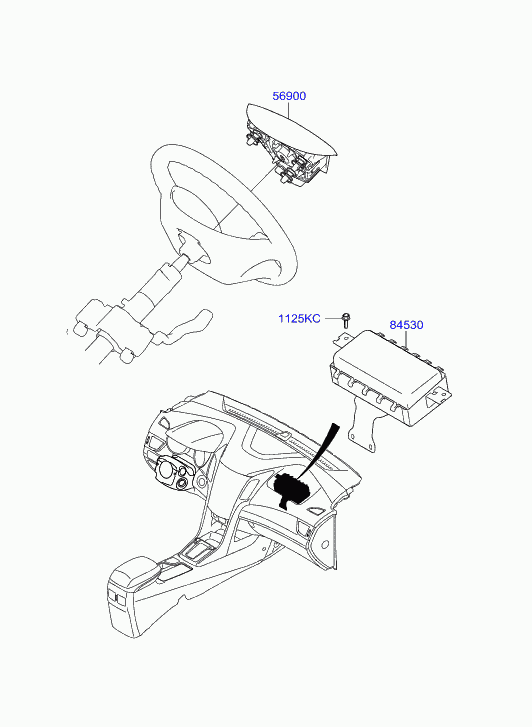 Подушка безопасности пассажира для Хендай i30 2011-2015