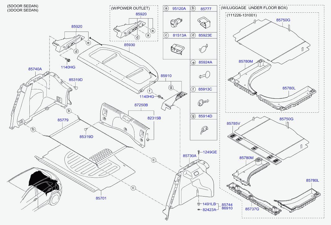 Полка багажника, шторка для Хендай i30 2011-2015