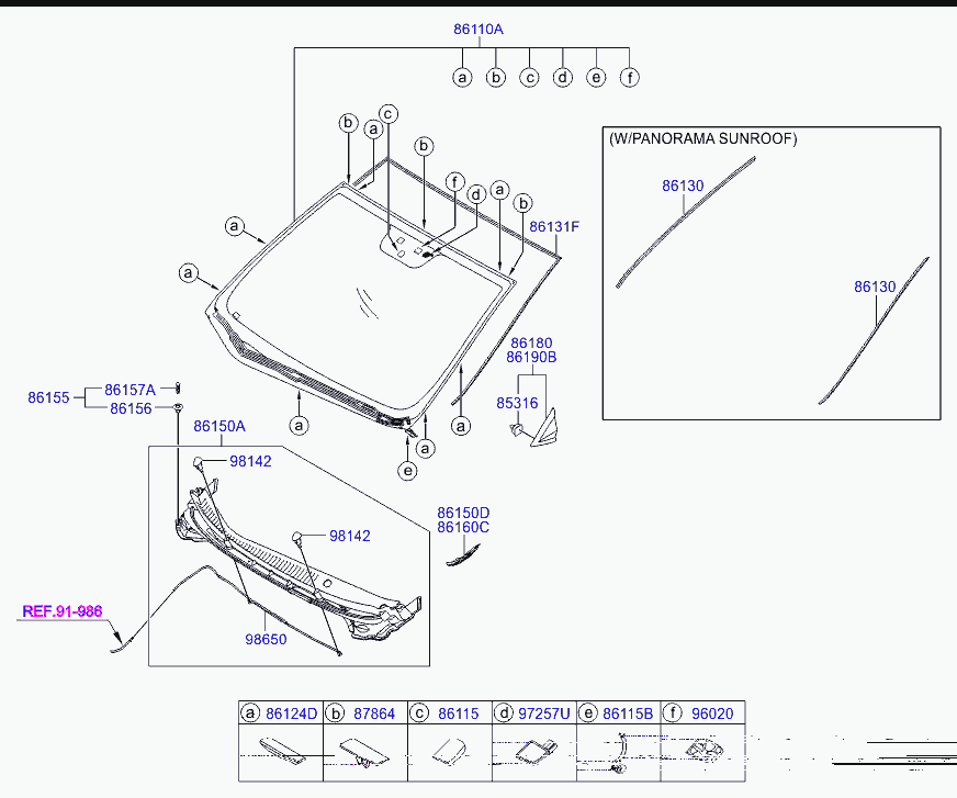 Лобовое стекло для Хендай i30 2011-2015