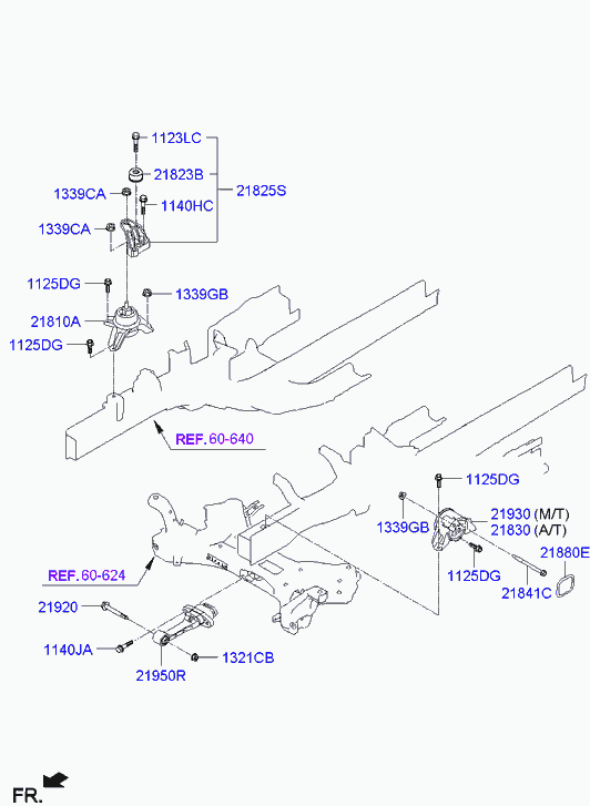 Подушка двигателя правая для Хендай i40 2011-2015