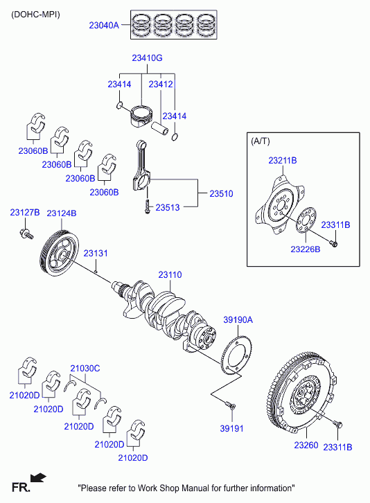Комплект колец поршневых для Хендай i40 2011-2015