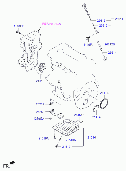 Поддон масляный для Хендай Солярис 2010-2014