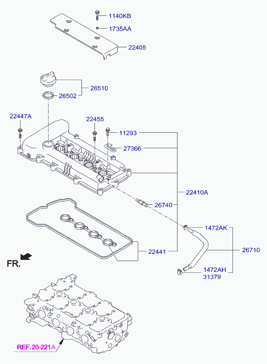 Поршень в сборе для Хендай Солярис 2010-2014