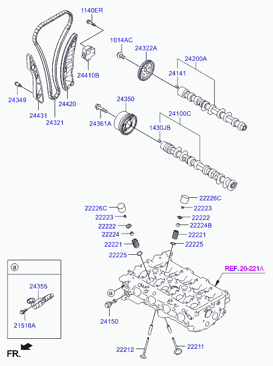 Шестерня впускного распредвала  для Хендай Солярис 2010-2014