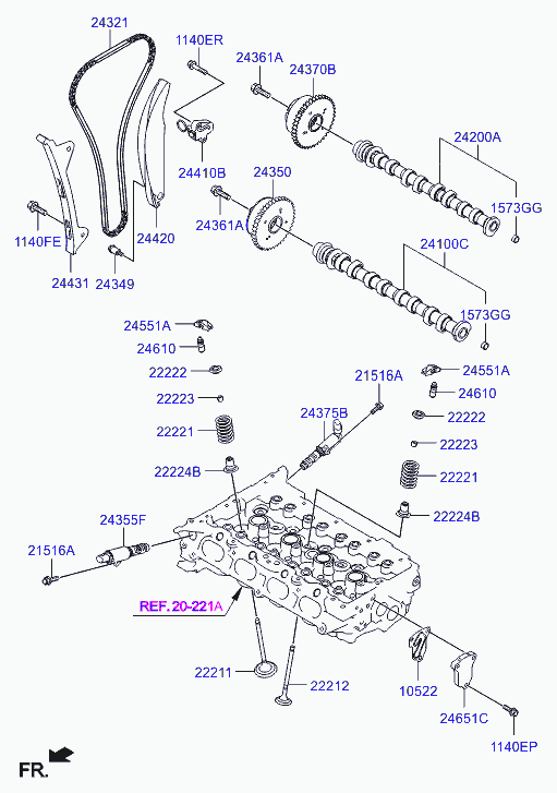 Клапан давления масла для Хендай i40 2011-2015