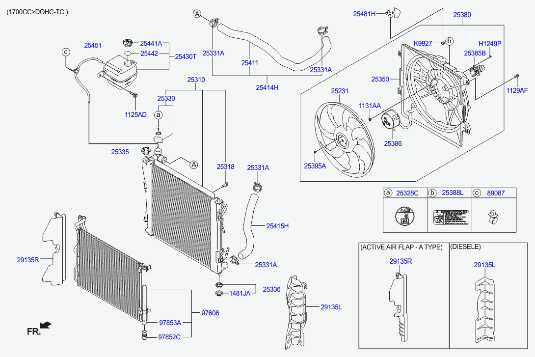 Радиатор кондиционера в сборе для Хендай i40 2011-2015