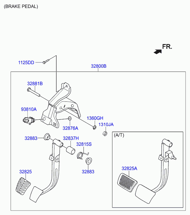 Педаль тормоза для Хендай Солярис 2010-2014