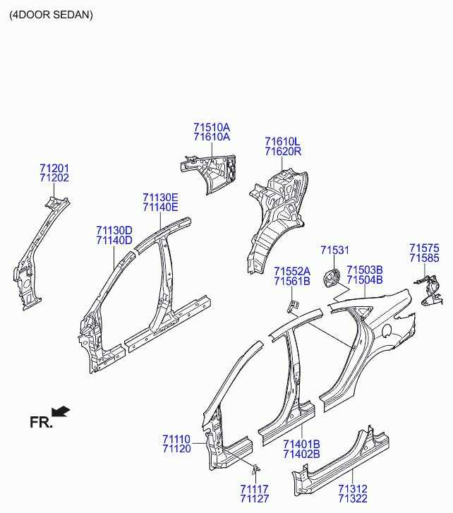 Крыло заднее левое для Хендай Солярис 2010-2014