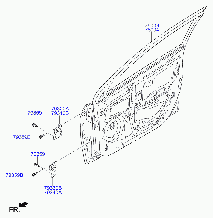 Петля двери передняя левая для Хендай Солярис 2010-2014