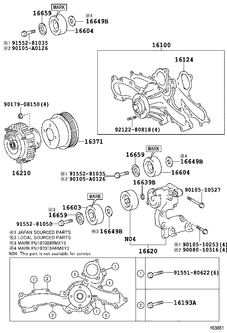Ролик приводного ремня для Тойота Такома 2004-2011