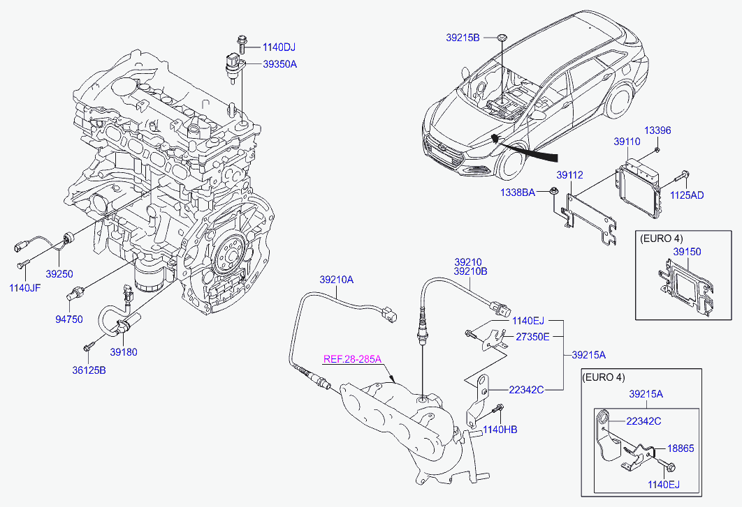 Датчик давления масла для Хендай i40 2011-2015