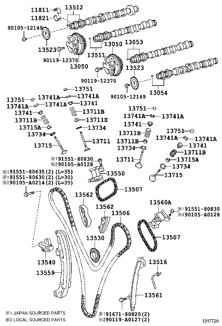 Выпускной распредвал для Тойота Такома 2004-2011