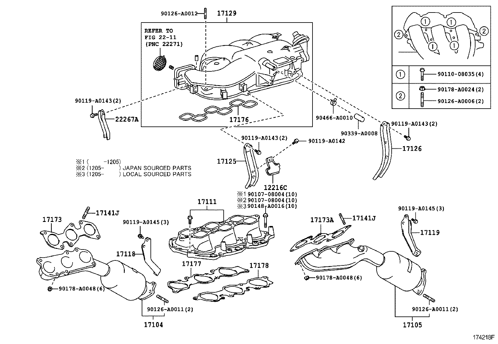 Коллектор впускной для Тойота Такома 2004-2011