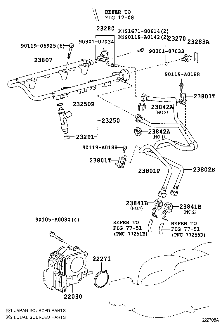 Топливная форсунка для Тойота Такома 2004-2011