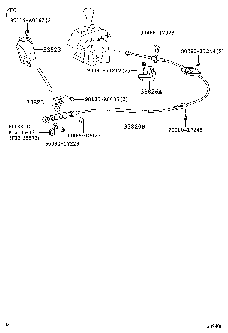 Трос переключения скоростей для Тойота Такома 2004-2011 