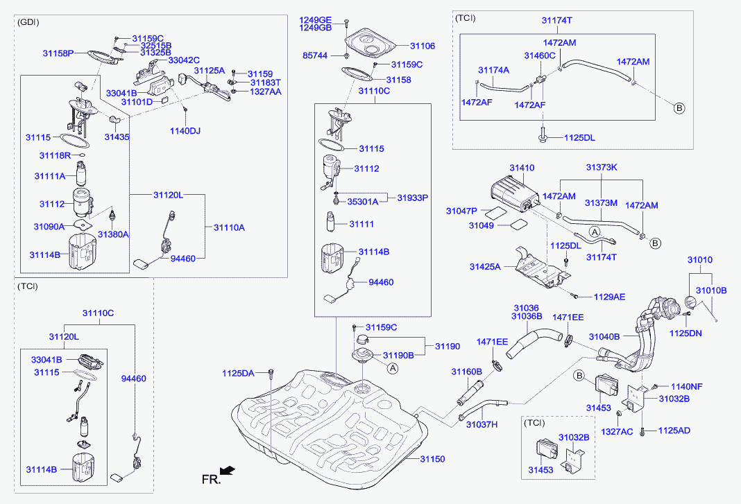 Адсорбер бака топливного для Хендай i40 2011-2015
