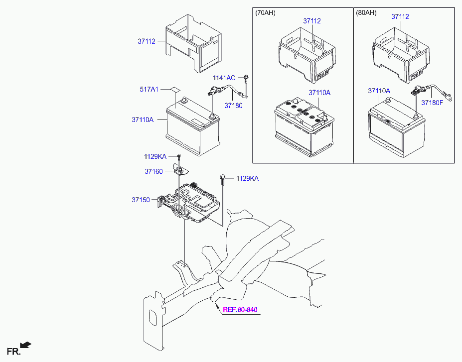 Аккумулятор для Хендай i40 2011-2015