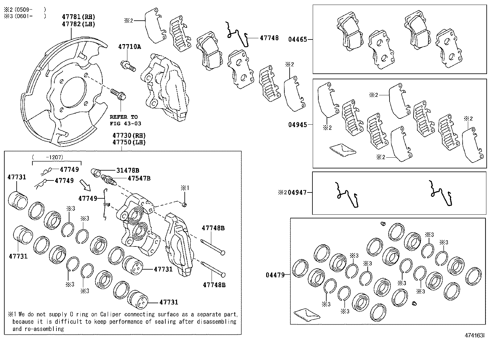Суппорт тормозной передний левый для Тойота Такома 2004-2011