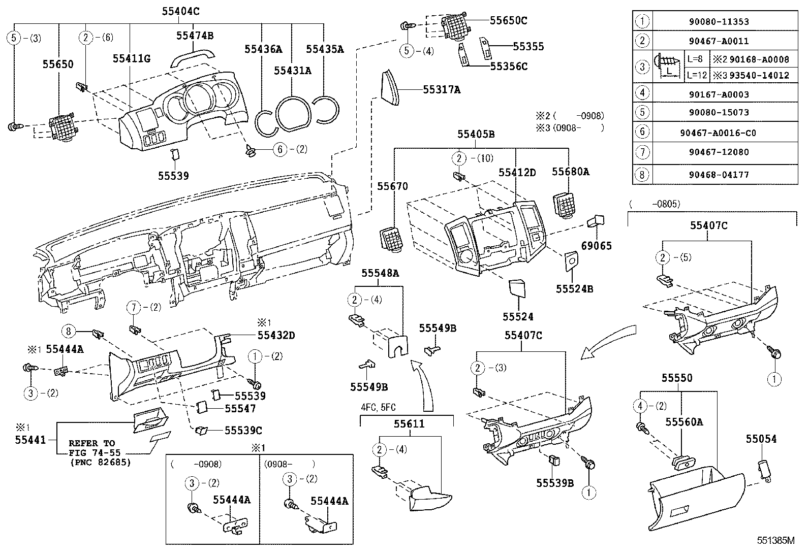 Перчаточный ящик, бардачок для Тойота Такома 2004-2011