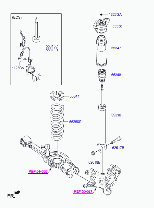 Амортизатор задний для Хендай i40 2011-2015