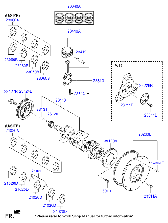 Вкладыши коренные для Хендай Солярис 2014-2017
