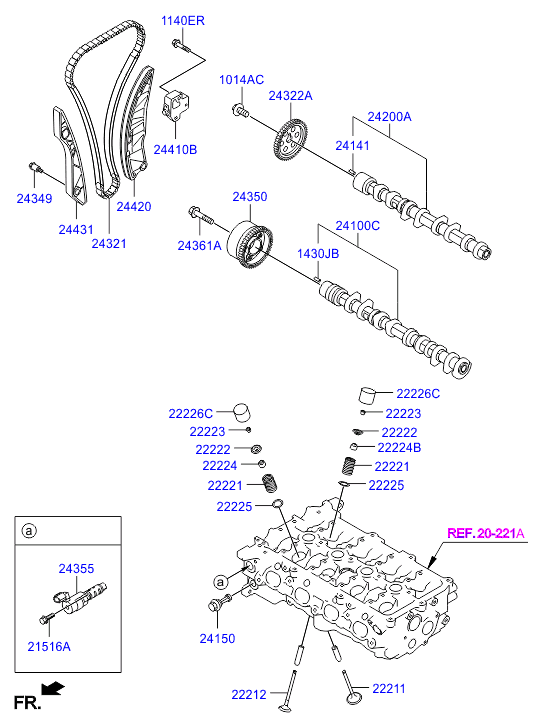 Натяжитель цепи ГРМ для Хендай Солярис 2014-2017