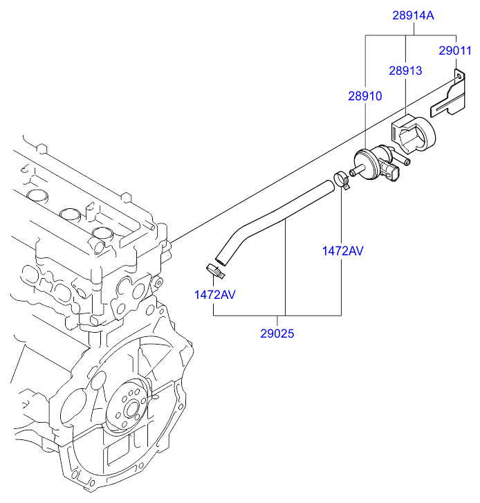 Клапан контроля давления топлива для Хендай Солярис 2014-2017