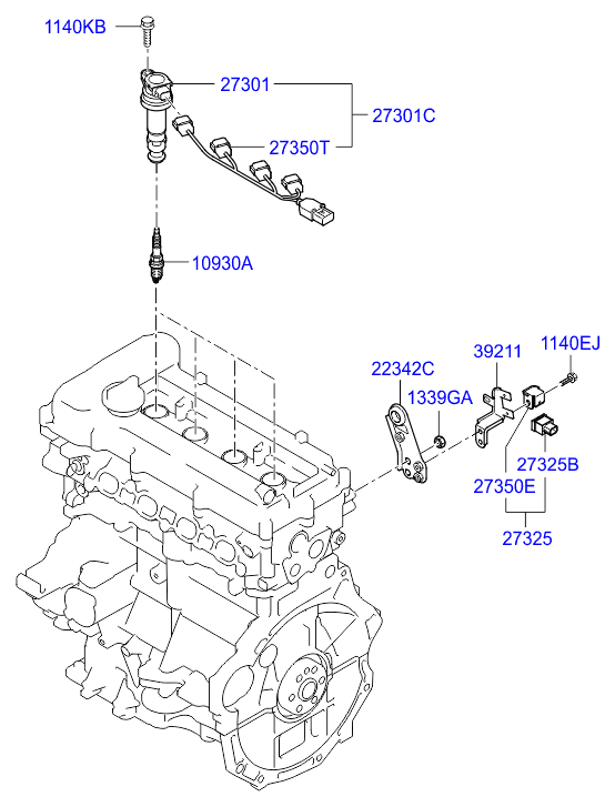 Катушка зажигания для Хендай Солярис 2014-2017