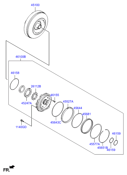Масляный насос АКПП для Хендай Солярис 2014-2017