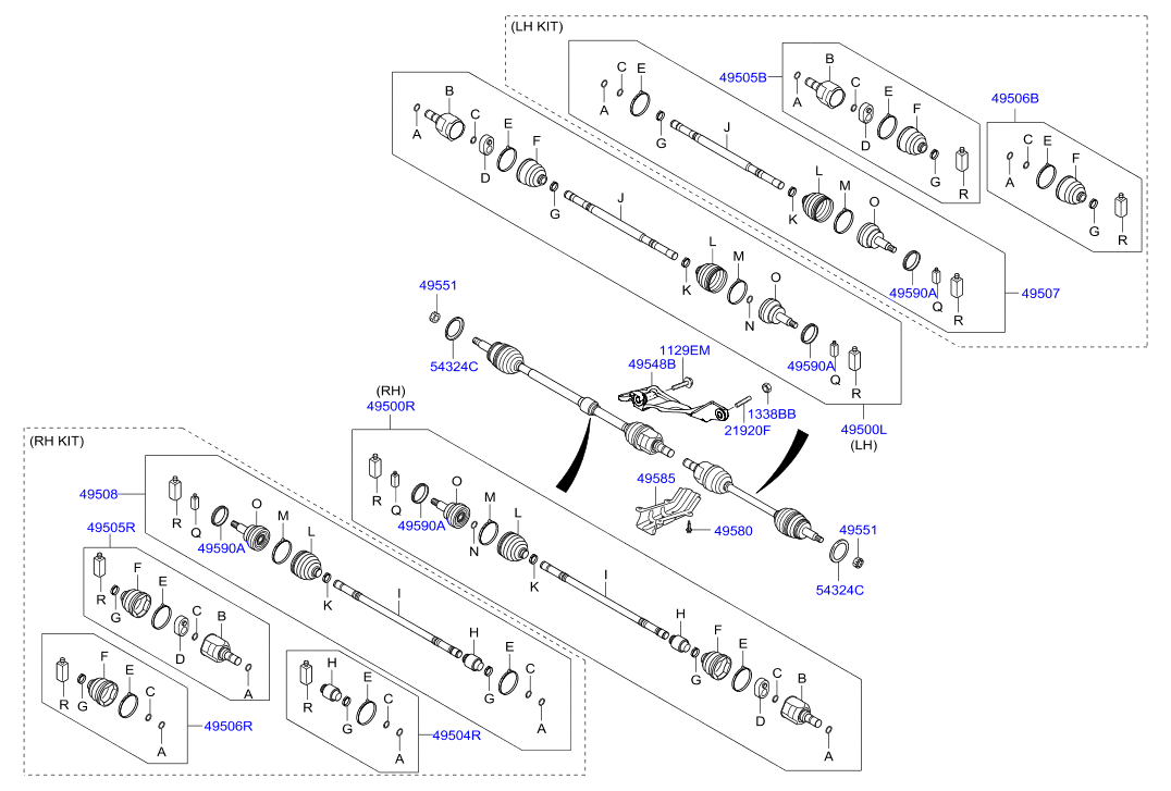 Шрус наружний передний левый для Хендай Солярис 2014-2017