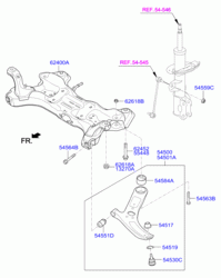 Шаровая опора рычага переднего нижнего правого для Хендай Солярис 2014-2017