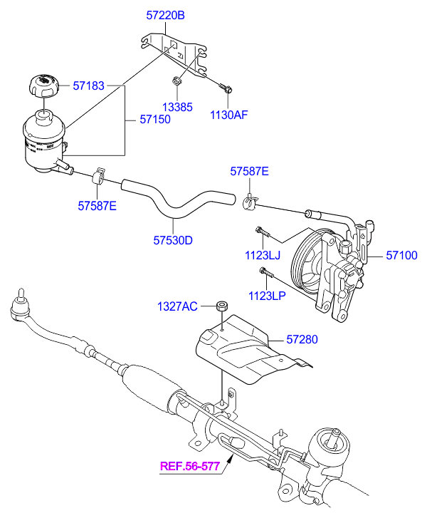 Насос ГУР для Хендай Солярис 2014-2017