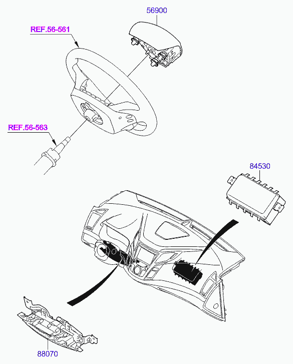 Подушка безопасности пассажира для Хендай i40 2011-2015